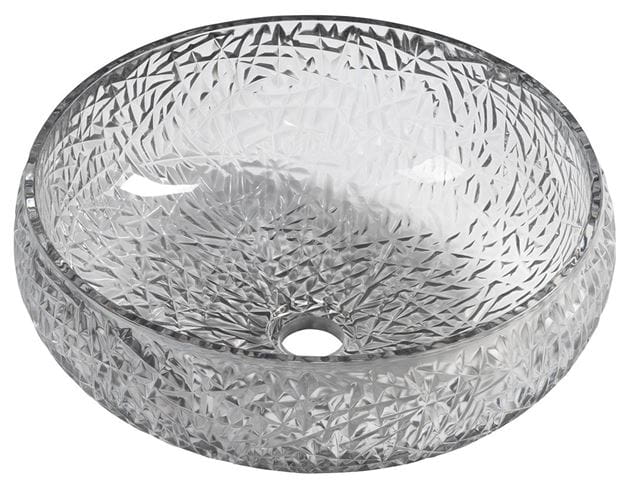 SAPHO BEAUTY umývadlová misa Gaviota 42 cm, bez prepadu, sklo, čierna gravírovaná TY306 Obrázek - Hlavní obrázek