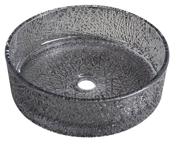 SAPHO BEAUTY umývadlová misa Ersel 40 cm, bez prepadu, sklo, čierna gravírovaná TY323B Obrázek - Hlavní obrázek