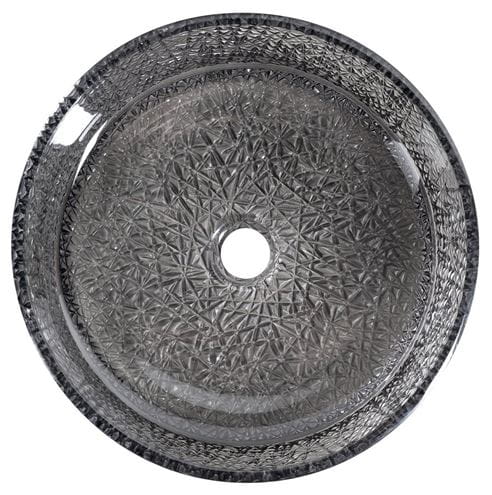SAPHO BEAUTY umývadlová misa Ersel 40 cm, bez prepadu, sklo, čierna gravírovaná TY323B Obrázek - fotka