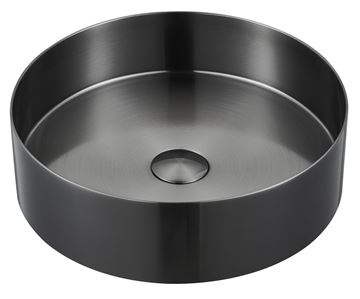 SAPHO AURUM umývadlová misa 38 cm, bez prepadu, nerez, gun metal