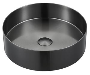 SAPHO AURUM umývadlová misa 38 cm, bez prepadu, nerez, gun metal