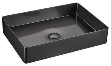 SAPHO AURUM umývadlo na dosku 50 cm, bez prepadu, nerez, gun metal