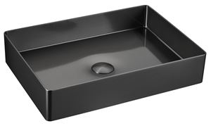 SAPHO AURUM umývadlo na dosku 50 cm, bez prepadu, nerez, gun metal
