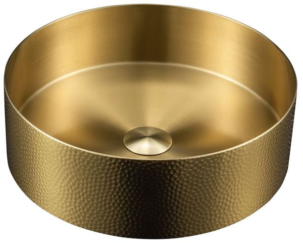 SAPHO AURUM umývadlová misa 38 cm, bez prepadu, nerez, tepaná zlatá AU201-T Obrázek - Hlavní obrázek