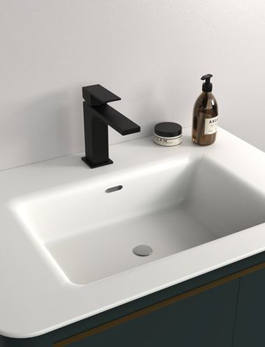 SAPHO CUBEMIX umývadlová stojanková batéria, matná čierna CM002B Obrázek - fotka