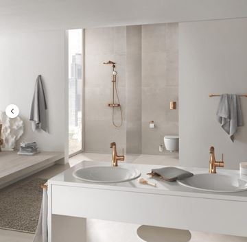 GROHE EUPHORIA SMARTCONTROL SYSTEM 310 DUO sprchový set s termostatickou batériou, horná sprcha, ručná sprcha s 3 prúdmi, tyč, hadica, warm sunset 26507DA0 Obrázek - fotka