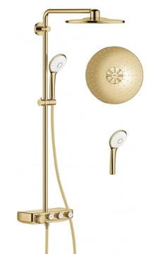 GROHE EUPHORIA SMARTCONTROL SYSTEM 310 DUO sprchový set s termostatickou batériou, horná sprcha, ručná sprcha s 3 prúdmi, tyč, hadica, cool sunrise 26507GL0 Obrázek - fotka