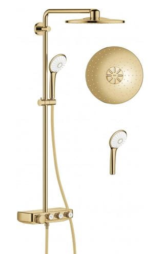 GROHE EUPHORIA SMARTCONTROL SYSTEM 310 DUO sprchový set s termostatickou batériou, horná sprcha, ručná sprcha s 3 prúdmi, tyč, hadica, cool sunrise 26507GL0 Obrázek - fotka