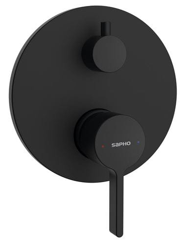 SAPHO ICONIC podomietková batéria, pre 2 spotrebiče, s telesom, matná čierna AF042B Obrázek - Hlavní obrázek