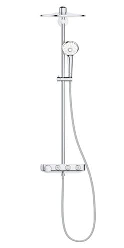 GROHE EUPHORIA SMARTCONTROL SYSTEM 310 DUO sprchový set s termostatickou batériou, horná sprcha, ručná sprcha s 3 prúdmi, tyč, hadica, mesačná biela/chróm 26507LS0 Obrázek - fotka