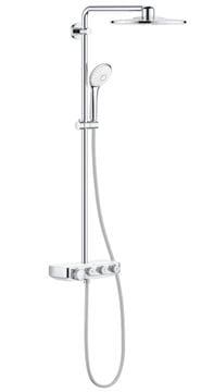 GROHE EUPHORIA SMARTCONTROL SYSTEM 310 DUO sprchový set s termostatickou batériou, horná sprcha, ručná sprcha s 3 prúdmi, tyč, hadica, mesačná biela/chróm