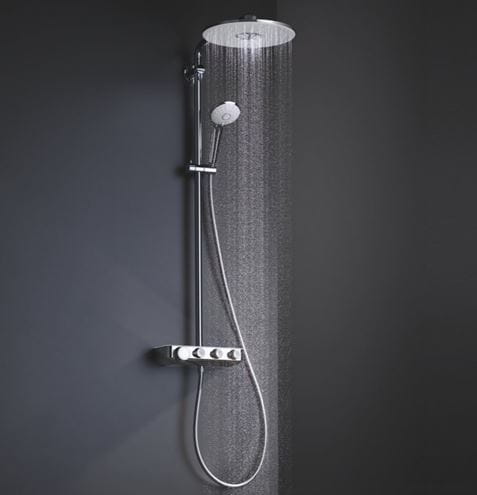 GROHE EUPHORIA SMARTCONTROL SYSTEM 310 DUO sprchový set s termostatickou batériou, horná sprcha, ručná sprcha s 3 prúdmi, tyč, hadica, mesačná biela/chróm 26507LS0 Obrázek - fotka