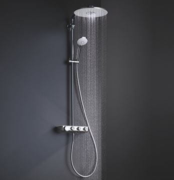 GROHE EUPHORIA SMARTCONTROL SYSTEM 310 DUO sprchový set s termostatickou batériou, horná sprcha, ručná sprcha s 3 prúdmi, tyč, hadica, mesačná biela/chróm 26507LS0 Obrázek - fotka