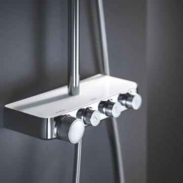 GROHE EUPHORIA SMARTCONTROL SYSTEM 310 DUO sprchový set s termostatickou batériou, horná sprcha, ručná sprcha s 3 prúdmi, tyč, hadica, mesačná biela/chróm 26507LS0 Obrázek - fotka