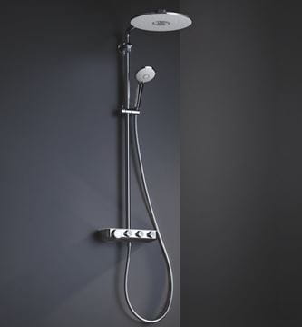 GROHE EUPHORIA SMARTCONTROL SYSTEM 310 DUO sprchový set s termostatickou batériou, horná sprcha, ručná sprcha s 3 prúdmi, tyč, hadica, mesačná biela/chróm 26507LS0 Obrázek - fotka