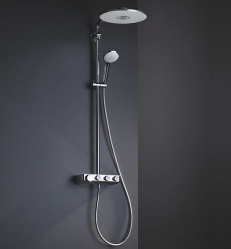 GROHE EUPHORIA SMARTCONTROL SYSTEM 310 DUO sprchový set s termostatickou batériou, horná sprcha, ručná sprcha s 3 prúdmi, tyč, hadica, mesačná biela/chróm 26507LS0 Obrázek - fotka