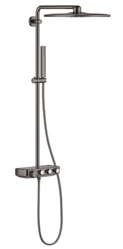 GROHE EUPHORIA SMARTCONTROL SYSTEM 310 CUBE DUO sprchový set s termostatickou batériou, horná sprcha s 2 prúdmi, ručná sprcha, tyč, hadica, hard graphite 26508A00 Obrázek - Hlavní obrázek