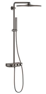 GROHE EUPHORIA SMARTCONTROL SYSTEM 310 CUBE DUO sprchový set s termostatickou batériou, horná sprcha s 2 prúdmi, ručná sprcha, tyč, hadica, hard graphite