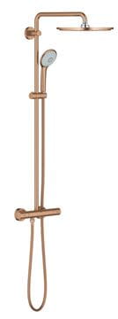 GROHE EUPHORIA SYSTEM 310 sprchový set s termostatickou batériou, horná sprcha, ručná sprcha s 3 prúdmi, tyč, hadica, kartáčovaný warm sunset