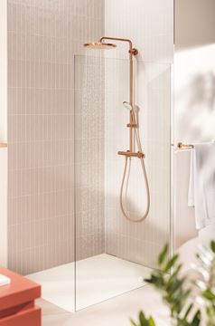 GROHE EUPHORIA SYSTEM 310 sprchový set s termostatickou batériou, horná sprcha, ručná sprcha s 3 prúdmi, tyč, hadica, kartáčovaný warm sunset 26075DL0 Obrázek - fotka