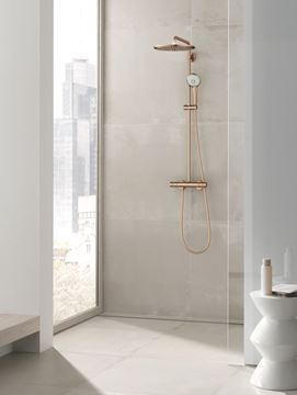GROHE EUPHORIA SYSTEM 310 sprchový set s termostatickou batériou, horná sprcha, ručná sprcha s 3 prúdmi, tyč, hadica, kartáčovaný warm sunset 26075DL0 Obrázek - fotka