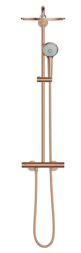GROHE EUPHORIA SYSTEM 310 sprchový set s termostatickou batériou, horná sprcha, ručná sprcha s 3 prúdmi, tyč, hadica, kartáčovaný warm sunset 26075DL0 Obrázek - fotka
