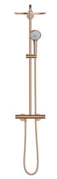 GROHE EUPHORIA SYSTEM 310 sprchový set s termostatickou batériou, horná sprcha, ručná sprcha s 3 prúdmi, tyč, hadica, kartáčovaný warm sunset 26075DL0 Obrázek - fotka