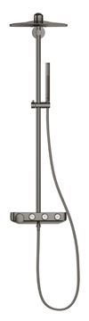 GROHE EUPHORIA SMARTCONTROL SYSTEM 310 CUBE DUO sprchový set s termostatickou batériou, horná sprcha s 2 prúdmi, ručná sprcha, tyč, hadica, hard graphite 26508A00 Obrázek - fotka