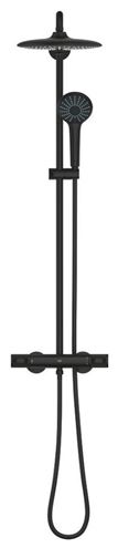 GROHE EUPHORIA SYSTEM 260 sprchový set s termostatickou batériou, horná sprcha, ručná sprcha s 3 prúdmi, tyč, hadica, Water Saving, phantom black 27615KF2 Obrázek - fotka