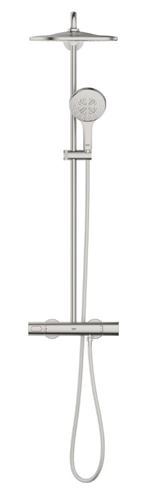 GROHE RAINSHOWER SMARTACTIVE 310 sprchový set s termostatickou batériou, horná sprcha, ručná sprcha s 3 prúdmi, tyč, hadica, Water Saving, supersteel 26836DC0 Obrázek - fotka