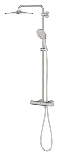GROHE RAINSHOWER SMARTACTIVE 310 sprchový set s termostatickou batériou, horná sprcha, ručná sprcha s 3 prúdmi, tyč, hadica, Water Saving, supersteel 26836DC0 Obrázek - fotka