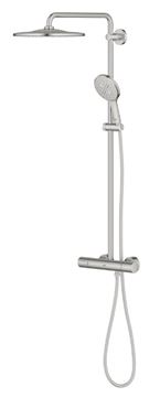 GROHE RAINSHOWER SMARTACTIVE 310 sprchový set s termostatickou batériou, horná sprcha, ručná sprcha s 3 prúdmi, tyč, hadica, Water Saving, supersteel 26836DC0 Obrázek - fotka
