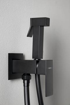 SAPHO CUBEMIX bidetová podomietková batéria, so spŕškou, s telesom, matná čierna CM040B Obrázek - fotka