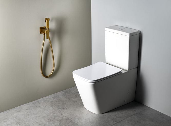 SAPHO CUBEMIX bidetová podomietková batéria, so spŕškou, s telesom, PVD, matné zlato CM040GB Obrázek - fotka