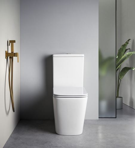 SAPHO CUBEMIX bidetová podomietková batéria, so spŕškou, s telesom, PVD, matné zlato CM040GB Obrázek - fotka