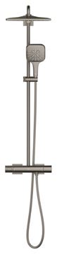 GROHE RAINSHOWER SMARTACTIVE 310 CUBE sprchový set s termostatickou batériou, horná sprcha, ručná sprcha s 3 prúdmi, tyč, hadica, Water Saving, kartáčovaný hard graphite 26837AL0 Obrázek - fotka