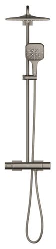 GROHE RAINSHOWER SMARTACTIVE 310 CUBE sprchový set s termostatickou batériou, horná sprcha, ručná sprcha s 3 prúdmi, tyč, hadica, Water Saving, kartáčovaný hard graphite 26837AL0 Obrázek - fotka