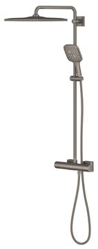 GROHE RAINSHOWER SMARTACTIVE 310 CUBE sprchový set s termostatickou batériou, horná sprcha, ručná sprcha s 3 prúdmi, tyč, hadica, Water Saving, kartáčovaný hard graphite 26837AL0 Obrázek - fotka