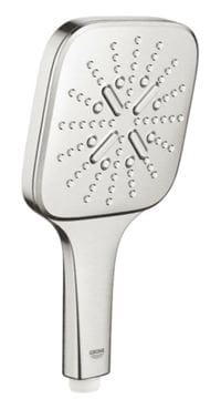 GROHE RAINSHOWER SMARTACTIVE 310 CUBE sprchový set s termostatickou batériou, horná sprcha, ručná sprcha s 3 prúdmi, tyč, hadica, Water Saving, supersteel 26837DC0 Obrázek - fotka