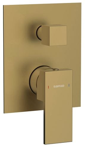 SAPHO CUBEMIX podomietková batéria, pre 2 spotrebiče, s telesom, PVD, matné zlato CM042GB Obrázek - Hlavní obrázek