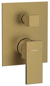 SAPHO CUBEMIX podomietková batéria, pre 2 spotrebiče, s telesom, PVD, matné zlato