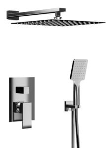 SAPHO CUBEMIX sprchový set s podomietkovou batériou, horná sprcha, ručná sprcha, hadica, držiak, chróm