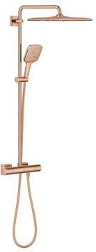 GROHE RAINSHOWER SMARTACTIVE 310 CUBE sprchový set s termostatickou batériou, horná sprcha, ručná sprcha s 3 prúdmi, tyč, hadica, Water Saving, warm sunset