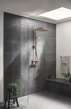 GROHE RAINSHOWER SMARTACTIVE 310 CUBE sprchový set s termostatickou batériou, horná sprcha, ručná sprcha s 3 prúdmi, tyč, hadica, Water Saving, warm sunset 26837DA0 Obrázek - fotka