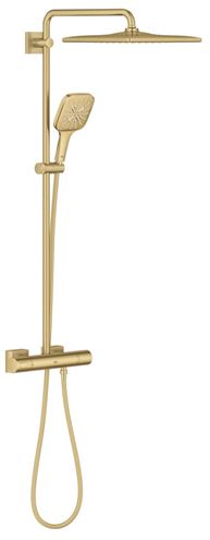 GROHE RAINSHOWER SMARTACTIVE 310 CUBE sprchový set s termostatickou batériou, horná sprcha, ručná sprcha s 3 prúdmi, tyč, hadica, Water Saving, kartáčovaný cool sunrise 26837GN0 Obrázek - Hlavní obrázek