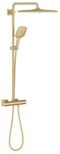GROHE RAINSHOWER SMARTACTIVE 310 CUBE sprchový set s termostatickou batériou, horná sprcha, ručná sprcha s 3 prúdmi, tyč, hadica, Water Saving, kartáčovaný cool sunrise