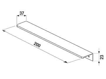 JIKA CUBE úchytka pre nábytok, chróm H4915841760001 Technický nákres