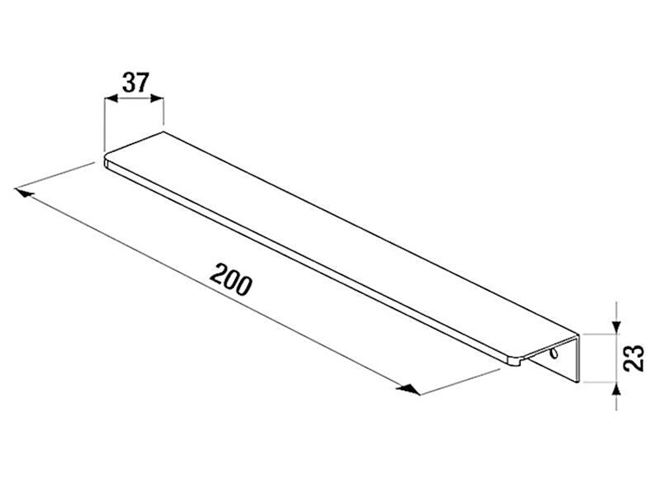 JIKA CUBE úchytka pre nábytok, chróm H4915841760001 Technický nákres