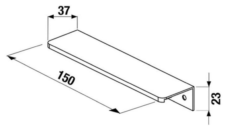 JIKA CUBE úchytka pre nábytok, chróm H4915831760001 Technický nákres