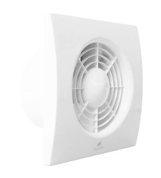 AERAULIQA QS100TBB axiálny ventilátor 100mm, nástenný/stropný, s časovačom a spätnou klapkou